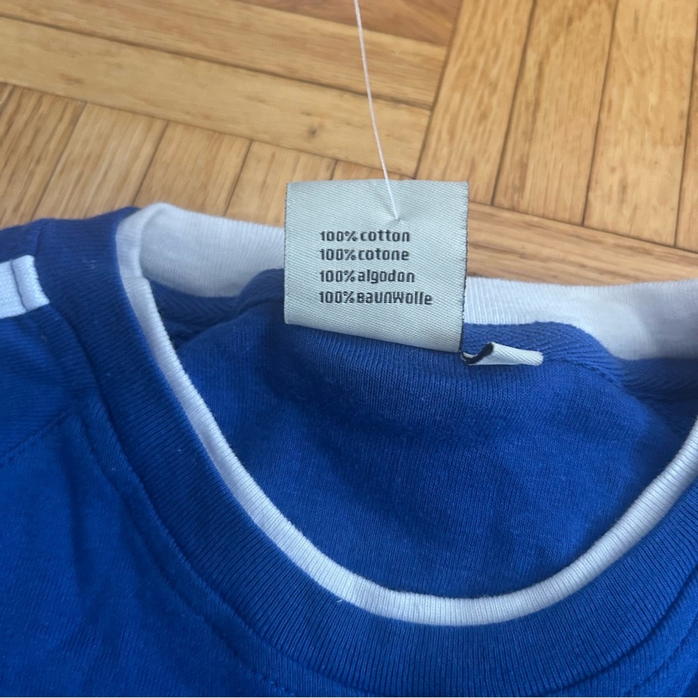 FM ITALY Blue Italia T-Shirt with White Accents - Picture 6 of 7